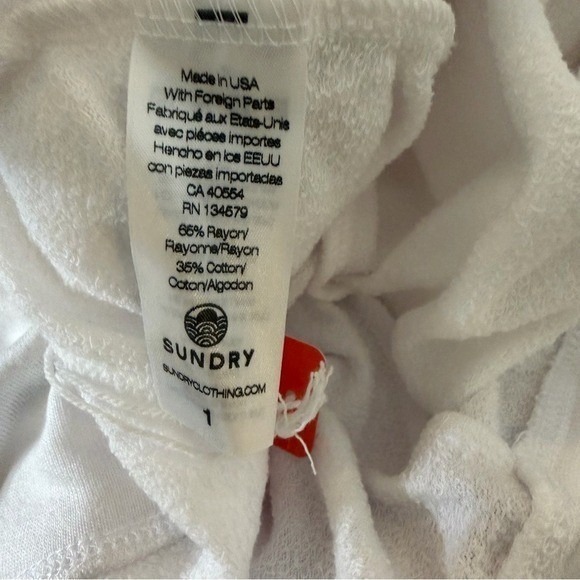 Sundry Ombre Stripe Sweatpants Jogger Sweatpants White Pink size 1/small NEW - Picture 14 of 15